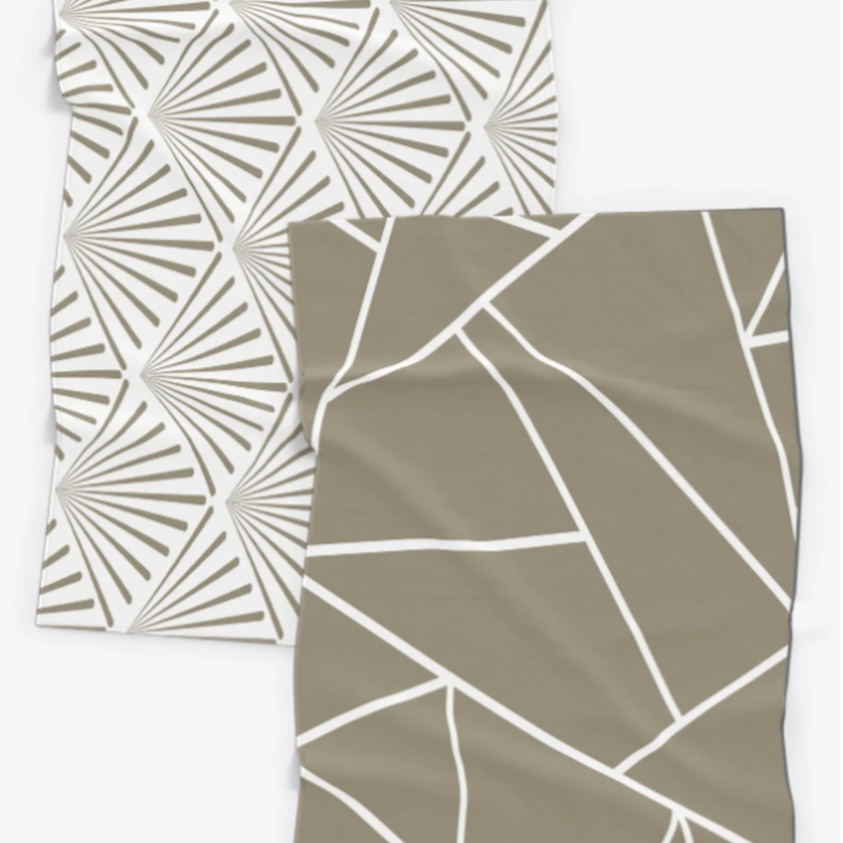 Solem Linges à vaisselle - Les raffinés - Beige  (Lot de 2)