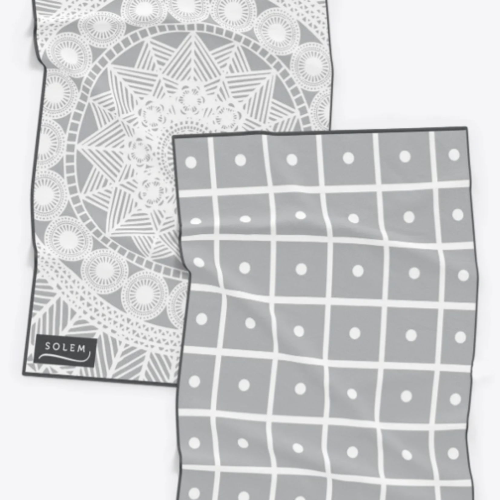 Solem Linges à vaisselle - Les raffinés - Gris (Lot de 2)