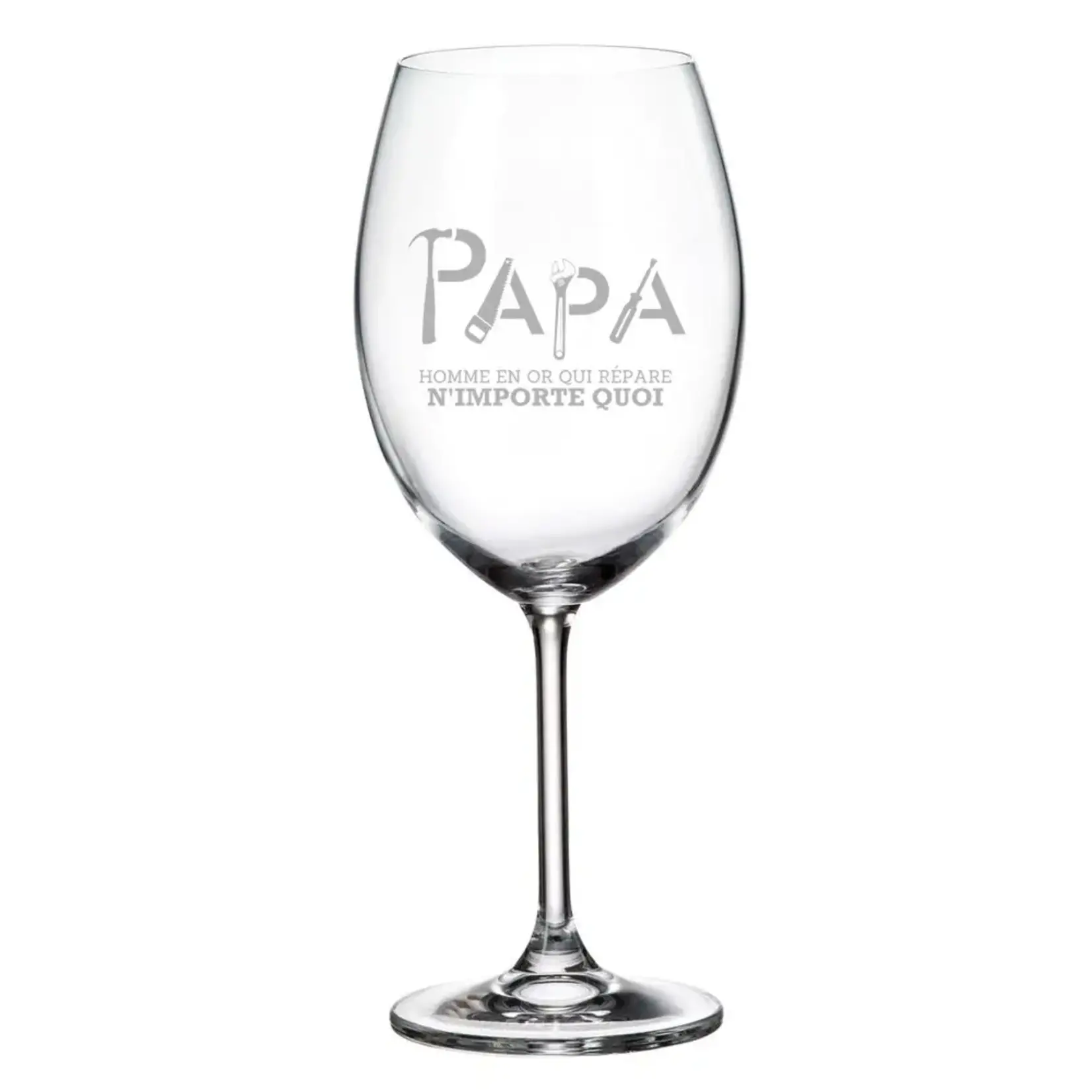 La Maison du Bar Verre gravé 20 oz - Papa (Outils) - vin