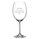 La Maison du Bar Verre gravé 20 oz - Je t'aime plus qu'hier - Vin