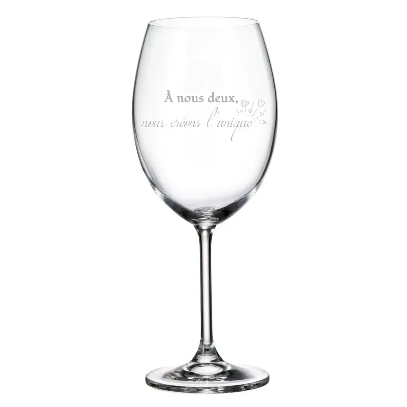 La Maison du Bar Verre gravé 20 oz - À nous deux créons l'unique - Vin