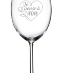 La Maison du Bar Verre gravé 20 oz - Je pense à toi  - Vin