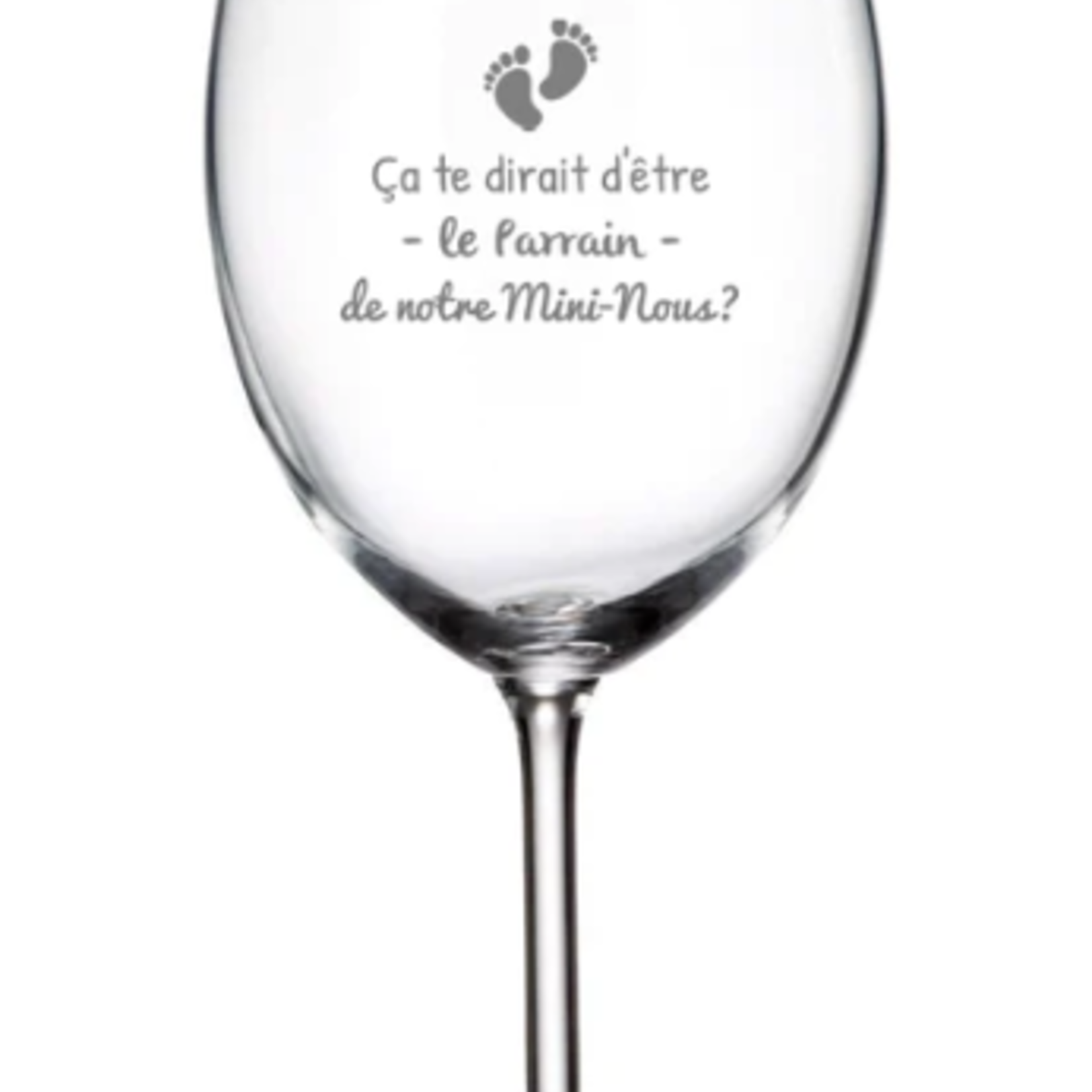 La Maison du Bar Verre gravé 20 oz - Ça te dirait d'être le parrain? - Vin