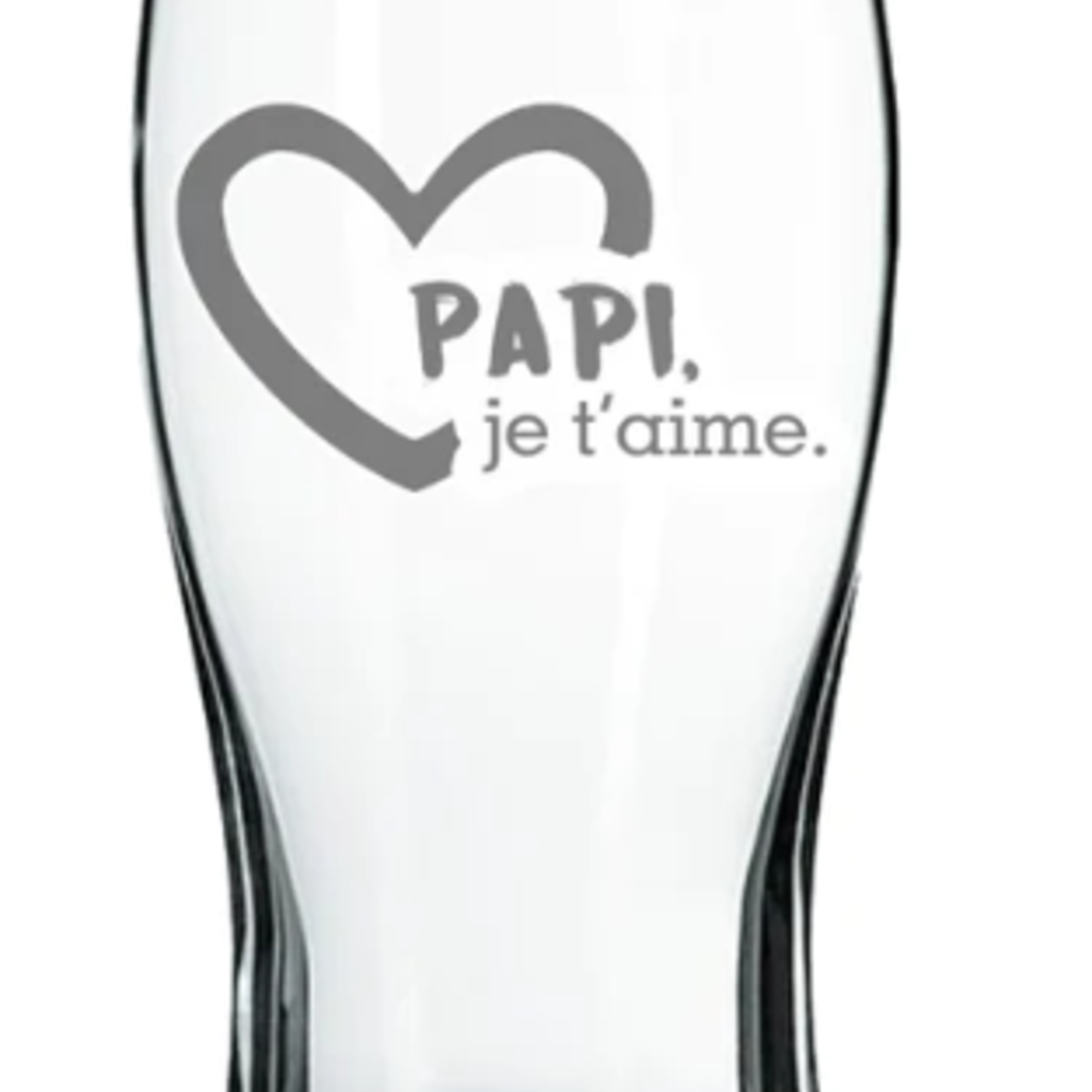 La Maison du Bar Verre gravé 20 oz - Papi, je t'aime - Bière