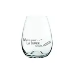 La Maison du Bar Verre gravé sans pied  16 oz - Merci pour la super année - Vin