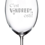 La Maison du Bar Verre gravé 20 oz - C'est Vindredi Osti - Vin