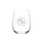 La Maison du Bar Verre gravé  16 oz - Super prof - Vin sans pied