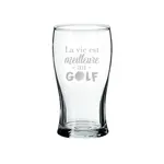 La Maison du Bar Verre gravé 20 oz - La vie est meilleure au GOLF - Bière