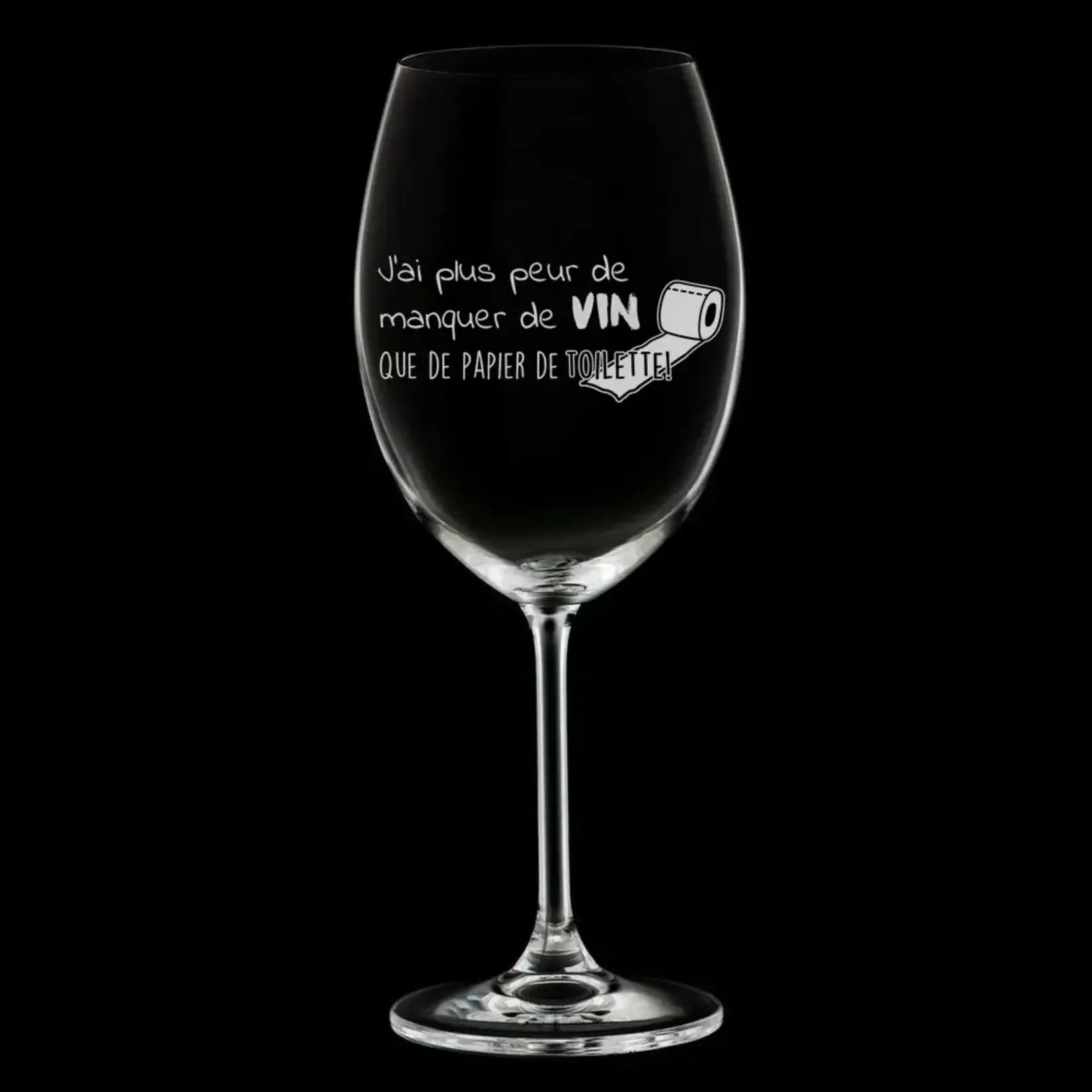 La Maison du Bar Verre gravé 20 oz - Papier de toilette - Vin