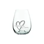 La Maison du Bar Verre gravé 16 oz - Grand-maman je t'aime - Vin sans pied