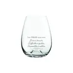 La Maison du Bar Verre gravé 16 oz - Les vrais amis - Vin sans pied