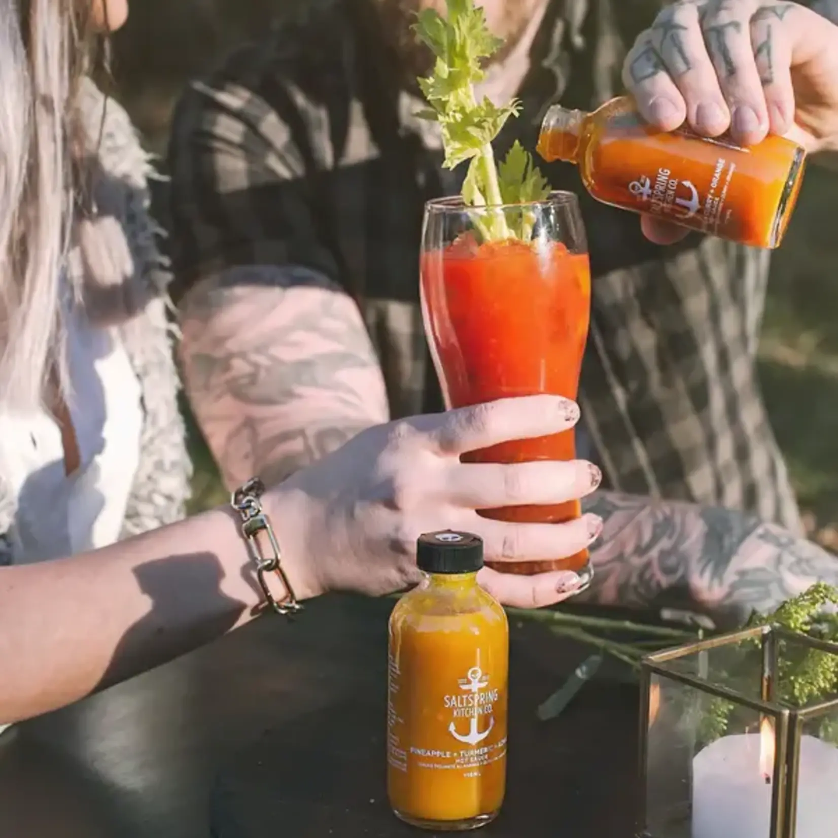 SaltSpring Kitchen ltd Collection hot sauce  - Habanero, Morita et Ananas