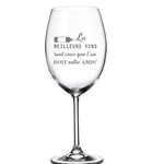 La Maison du Bar Verre gravé 20 oz - Les meilleurs vins entre amis - Vin