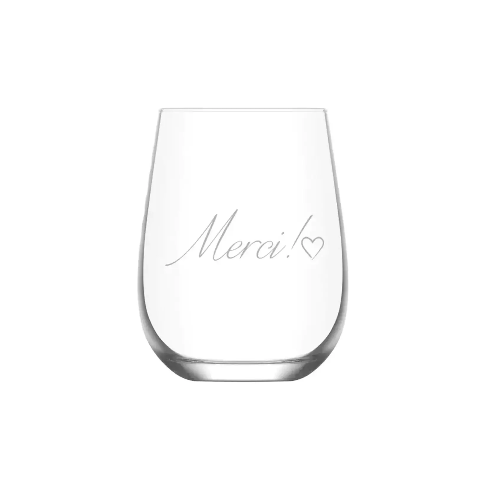 La Maison du Bar Verre gravé 16 oz - Merci ! - Vin sans pied