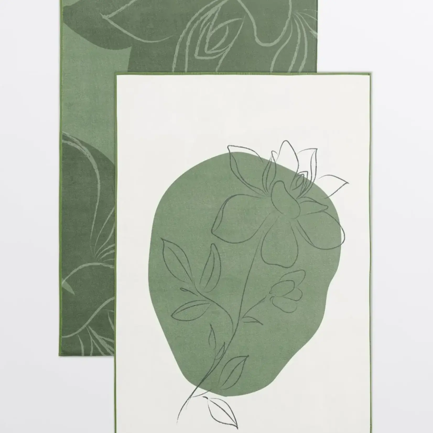 Solem Linges à vaisselle - Gardenias (Lot de 2)