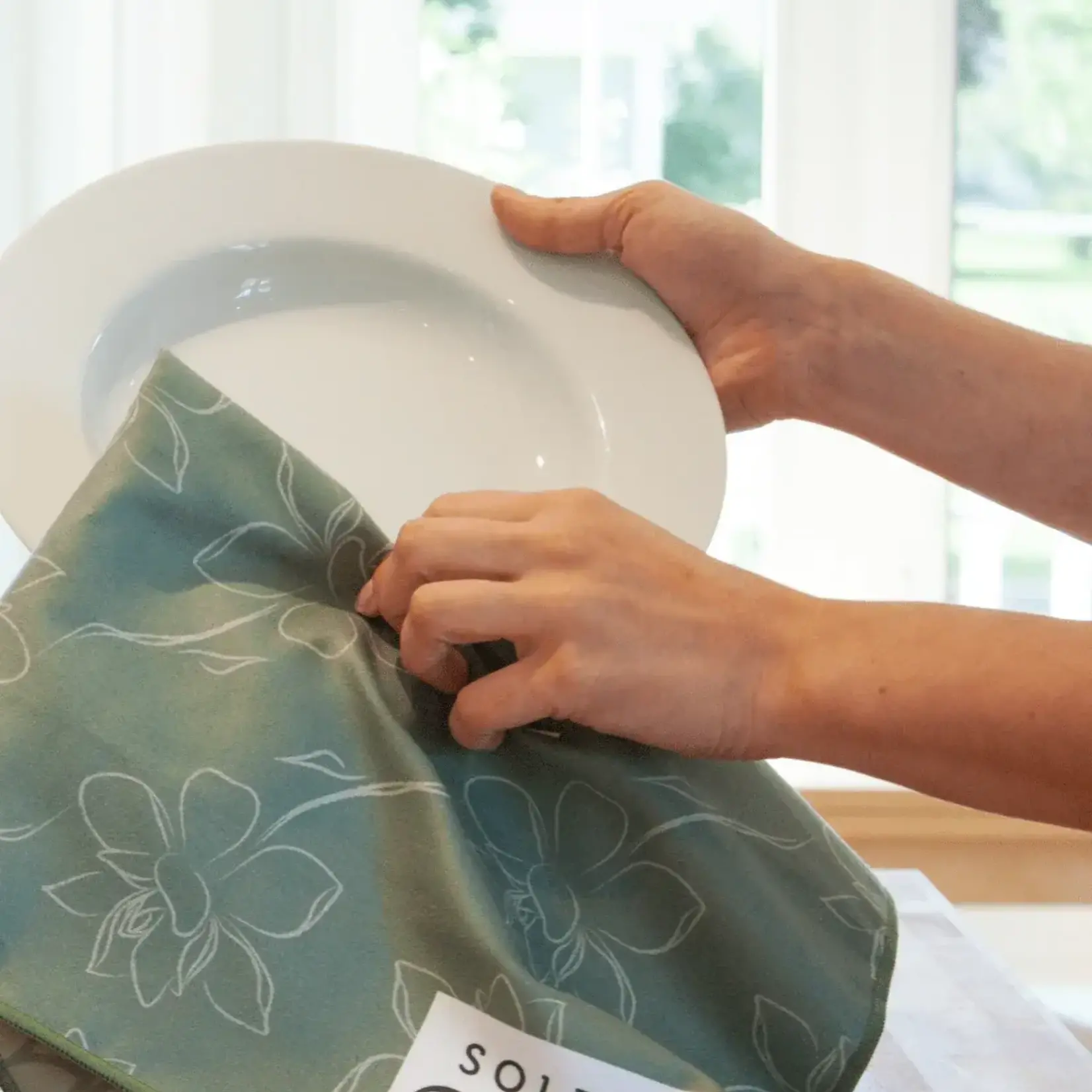 Solem Linges à vaisselle - Gardenias (Lot de 2)