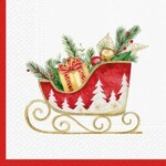 Attitude Import Serviettes de table - Traineau du père Noël