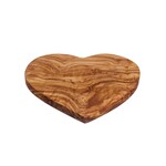 Selbrae Planche en bois d'Olivier en forme de coeur - 21 cm