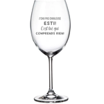 La Maison du Bar Verre gravé 20 oz - J'chu pas chialeuse esti! - Vin