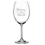 La Maison du Bar Verre gravé 20 oz - Club de l'âge d'Or - Vin
