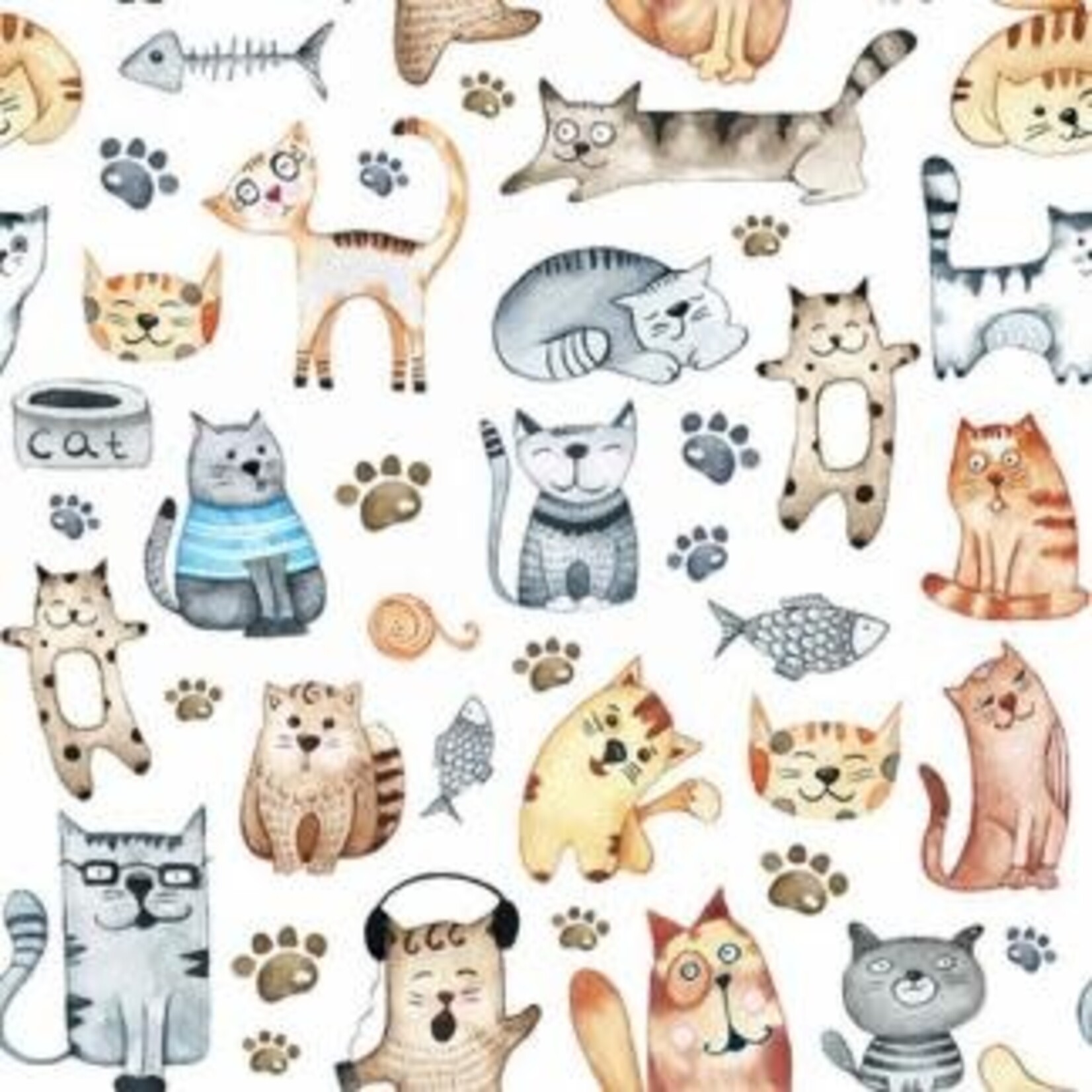 Attitude Import Serviettes de table - Pattes de chat