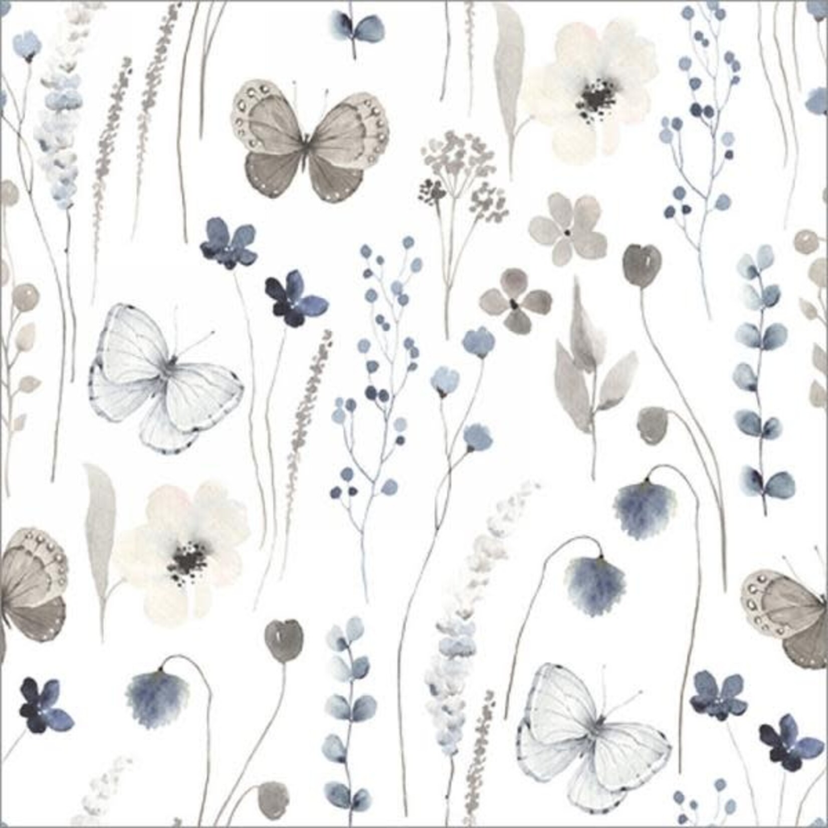 Attitude Import Serviettes de table - Petites fleurs bleues