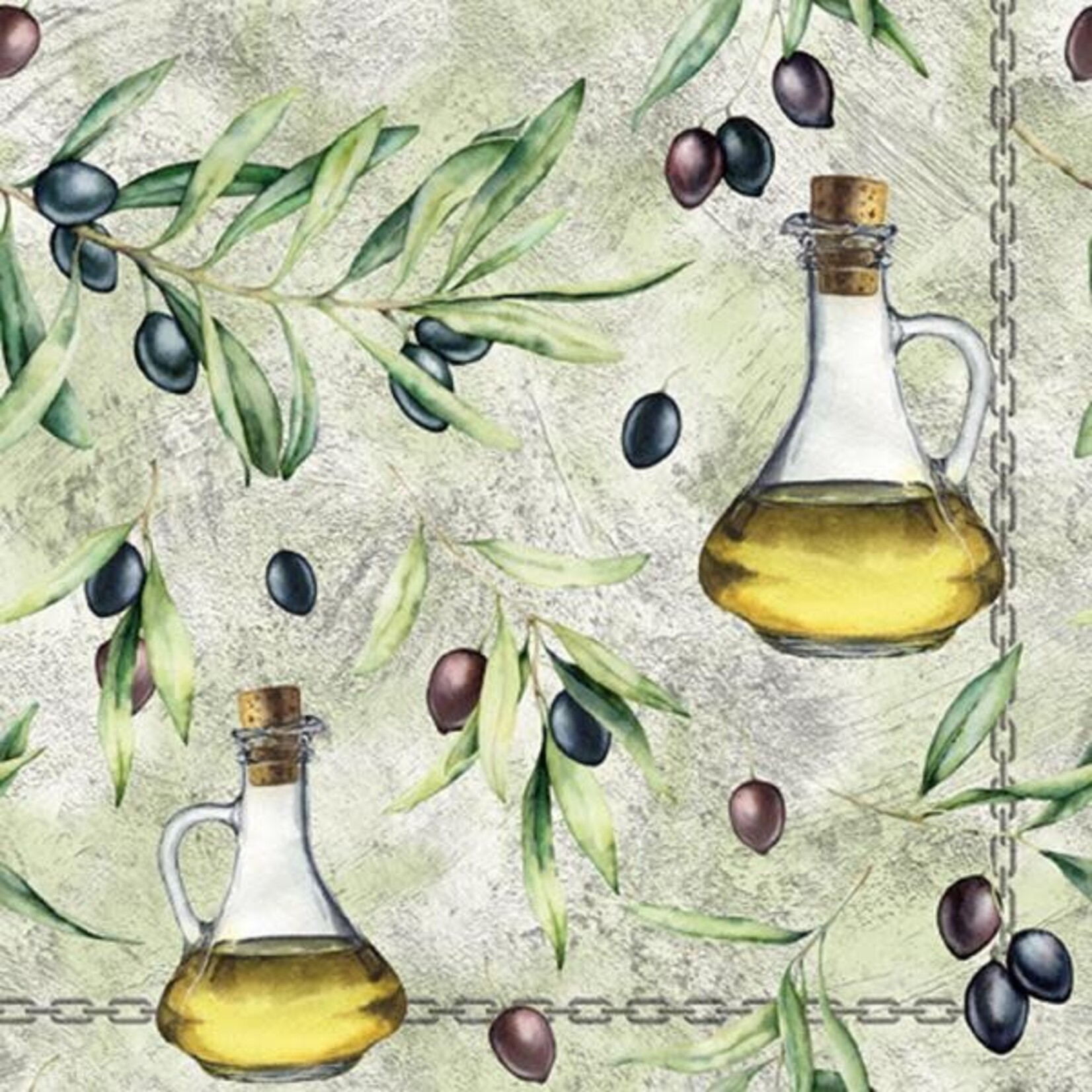 Attitude Import Serviettes de table - Huiliers et olives