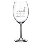 La Maison du Bar Verre gravé 20 oz - Attention chaque nouvelle année - Vin