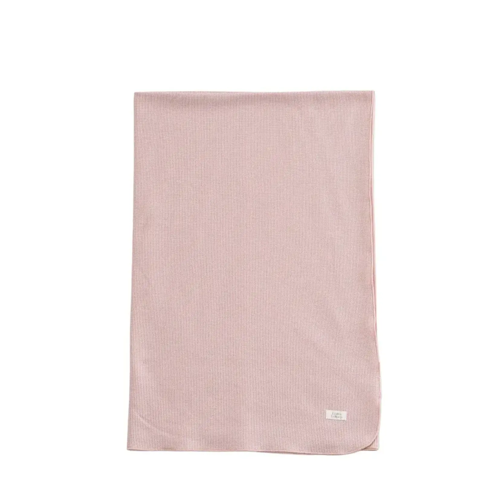 Loulou lollipop Couverture en tricot extensible gaufré - Rose
