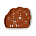 Loulou lollipop Assiette en silicone - Lion