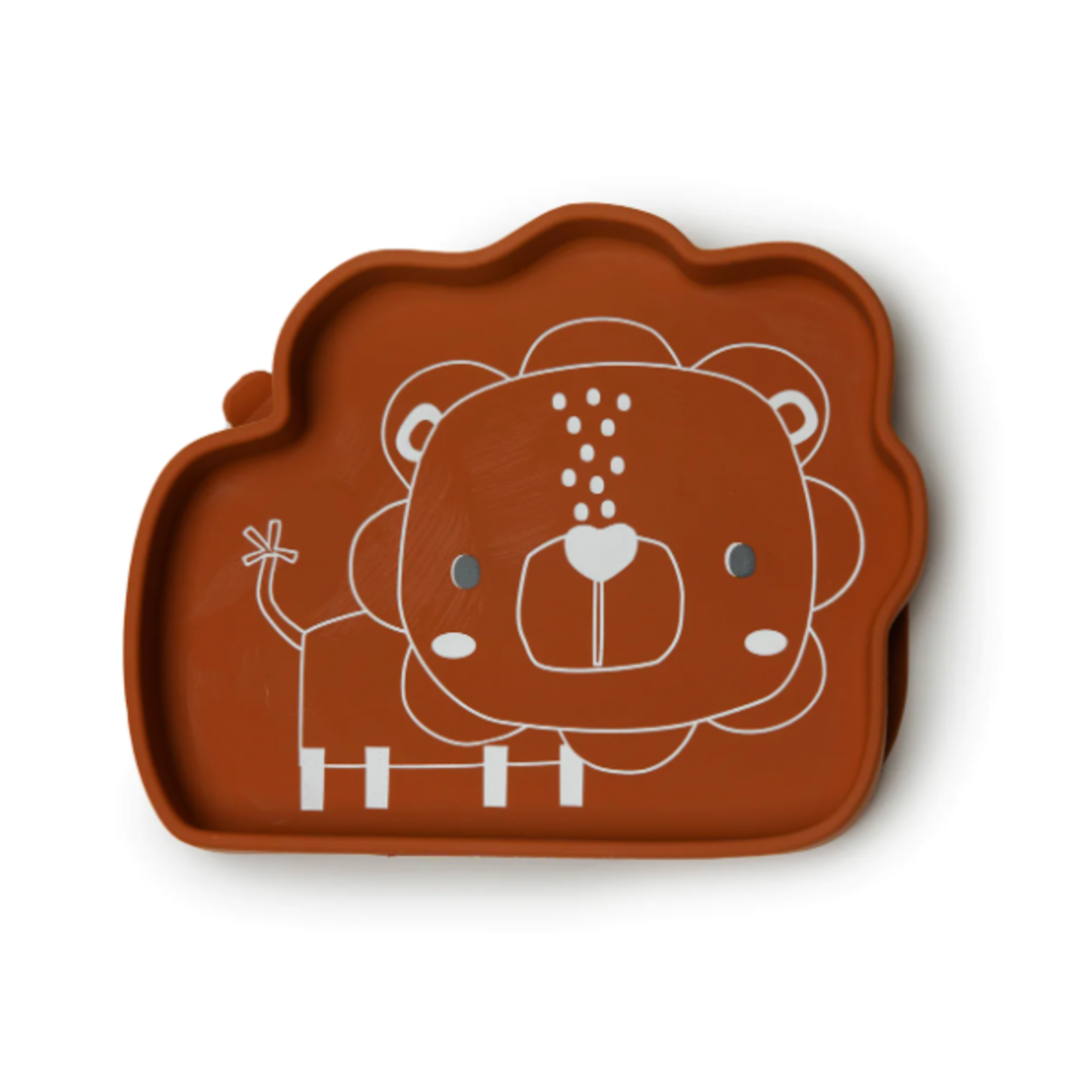 Loulou lollipop Assiette en silicone - Lion