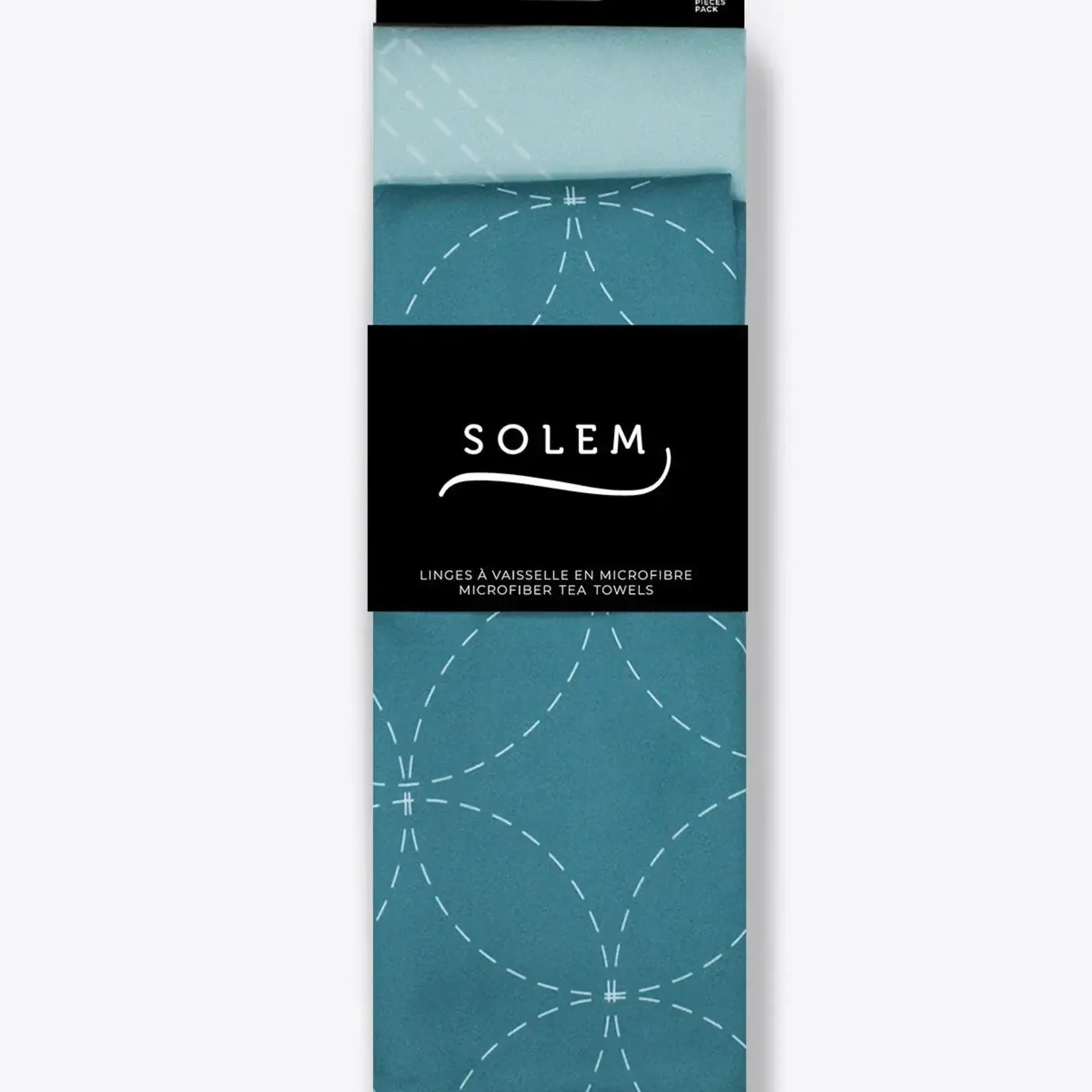 Solem Linges à vaisselle  - Les essentiels vert (Lot de 2)