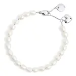 Mia Bracelet perles Papaya - argent