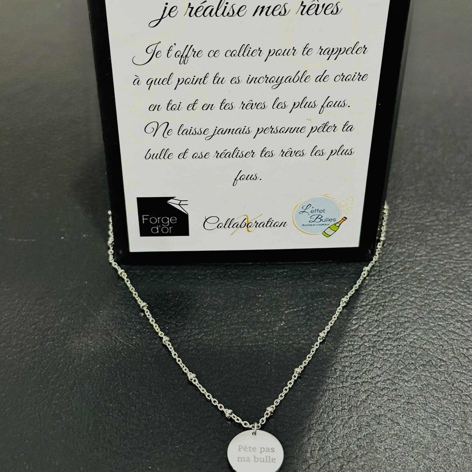 La forge d'or Collier  - Pète pas ma bulle