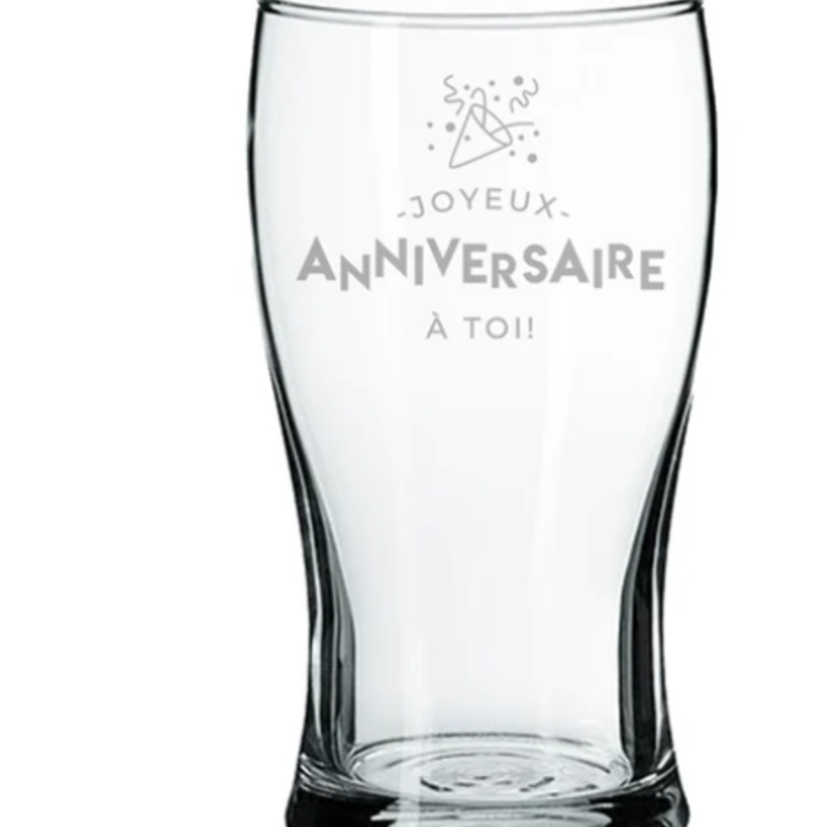 La Maison du Bar Verre gravé 20 oz - Joyeux anniversaire  à toi ! - Bière