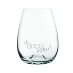 La Maison du Bar Verre gravé 16 oz - Un gros merci - Vin sans pied