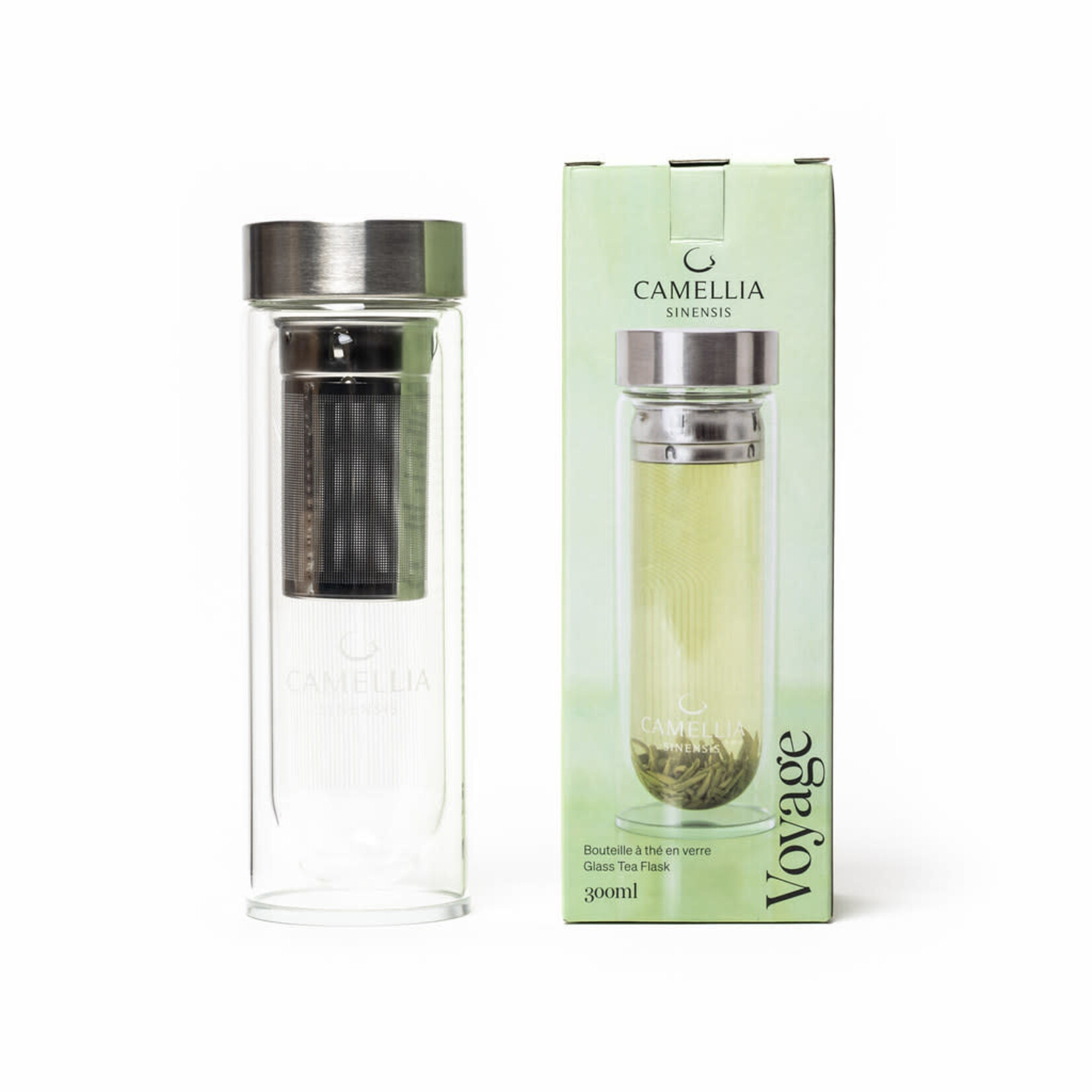 Camellia Sinensis Bouteille à thé en verre