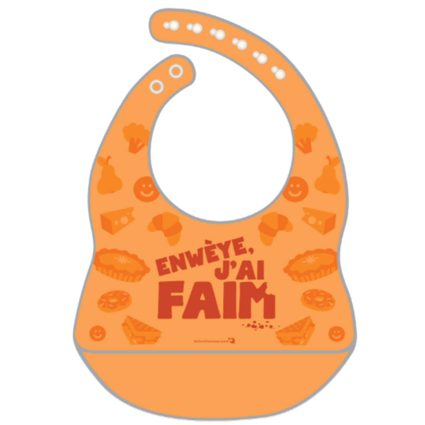 Be love Bavoir bébé en silicone - Enwèye, j'ai faim