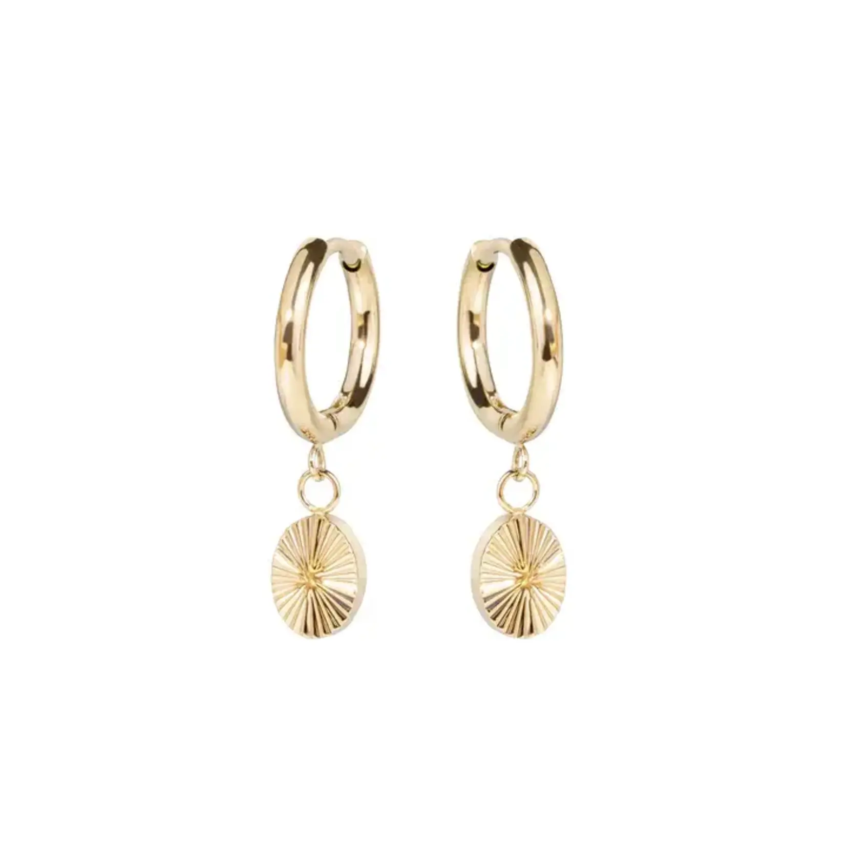 Mia Boucles d'oreilles Huggie Soleilo doré