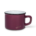 Abbott Tasse cappuccino aspect émail - Prune