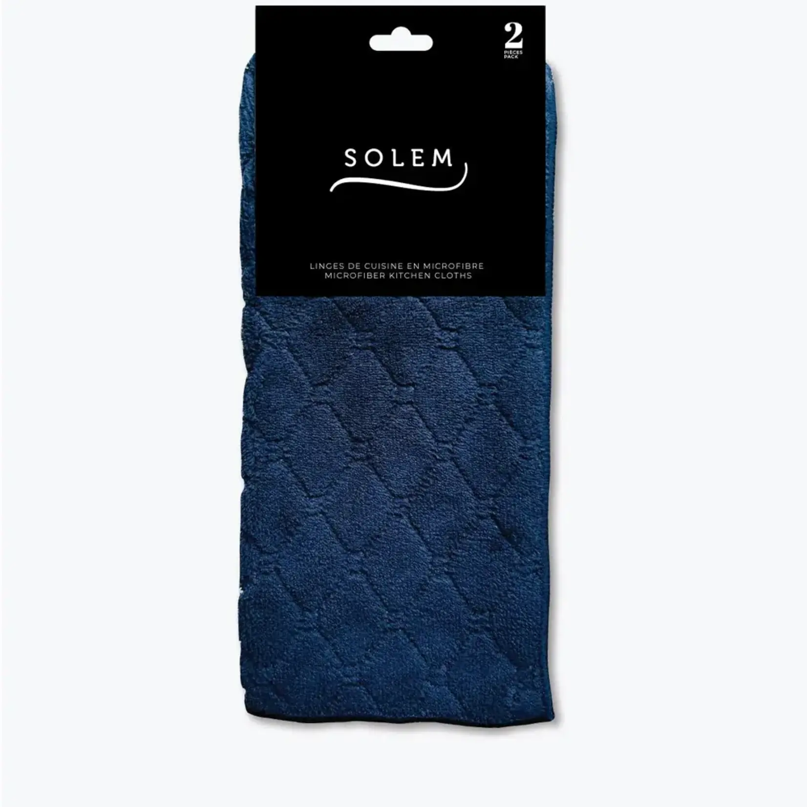 Solem Linges de cuisine - Les essentiels bleu (Lot de 2)