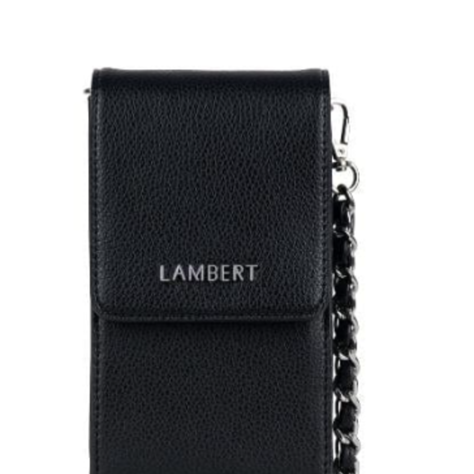 Lambert Le Alexa2 - Étui de téléphone à bandoulière en cuir vegan noir