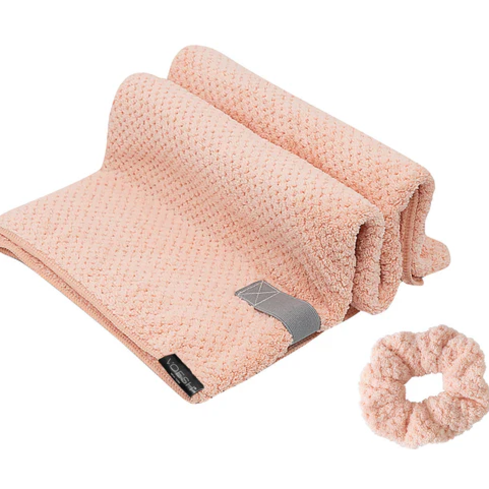 Voesh Ensemble de serviette pour les cheveux avec chouchou