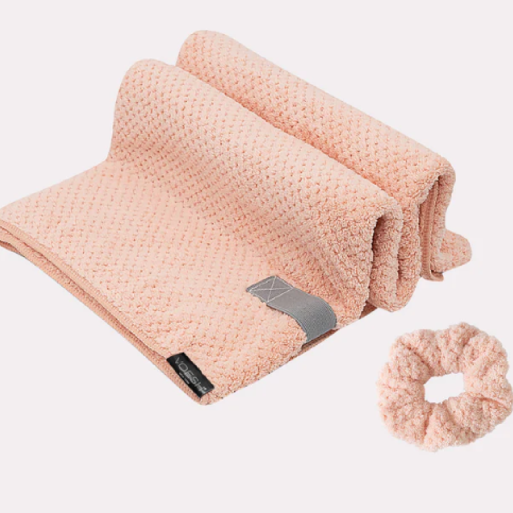 Voesh Ensemble de serviette pour les cheveux avec chouchou