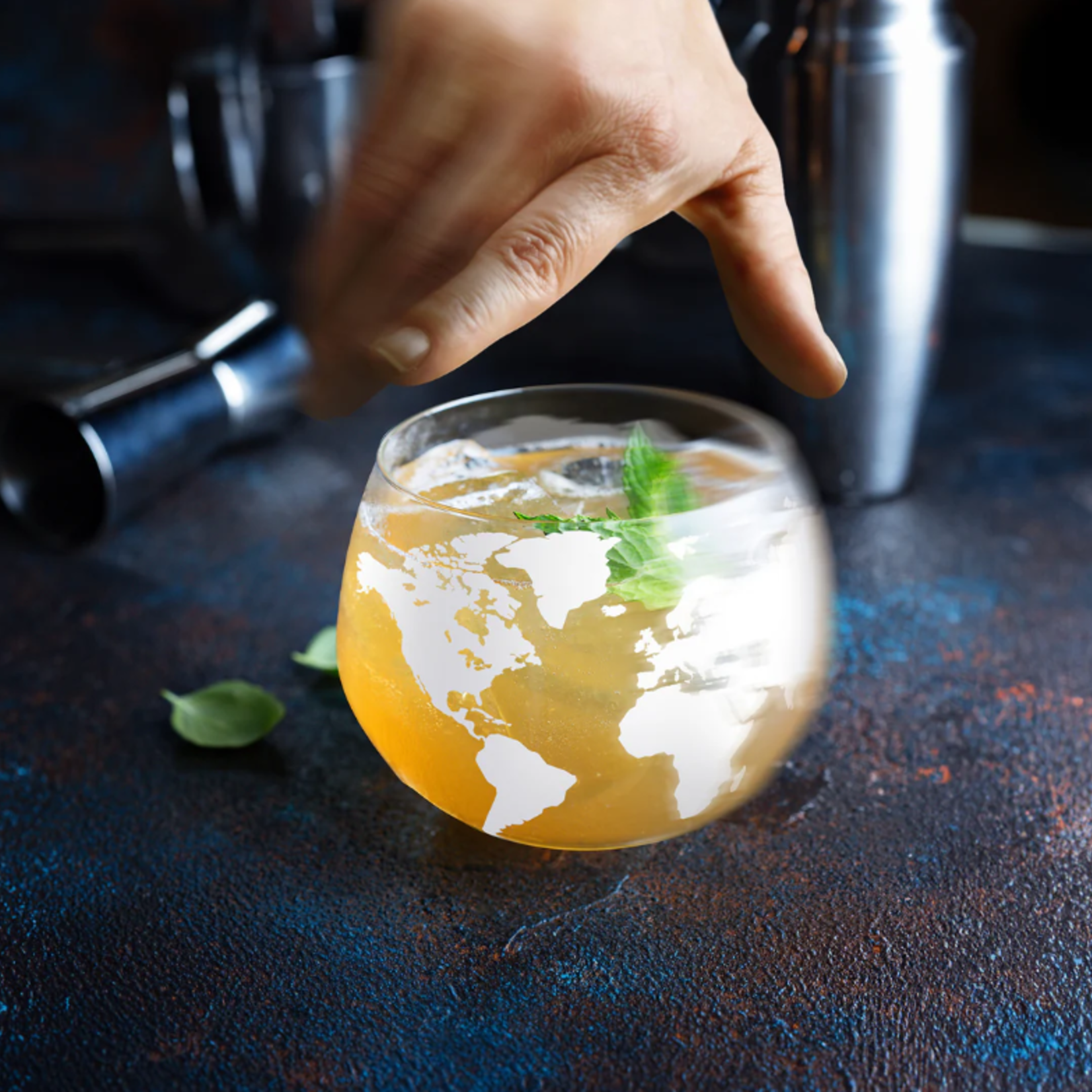 Final touch Globe en verre tournant - Lot de 2