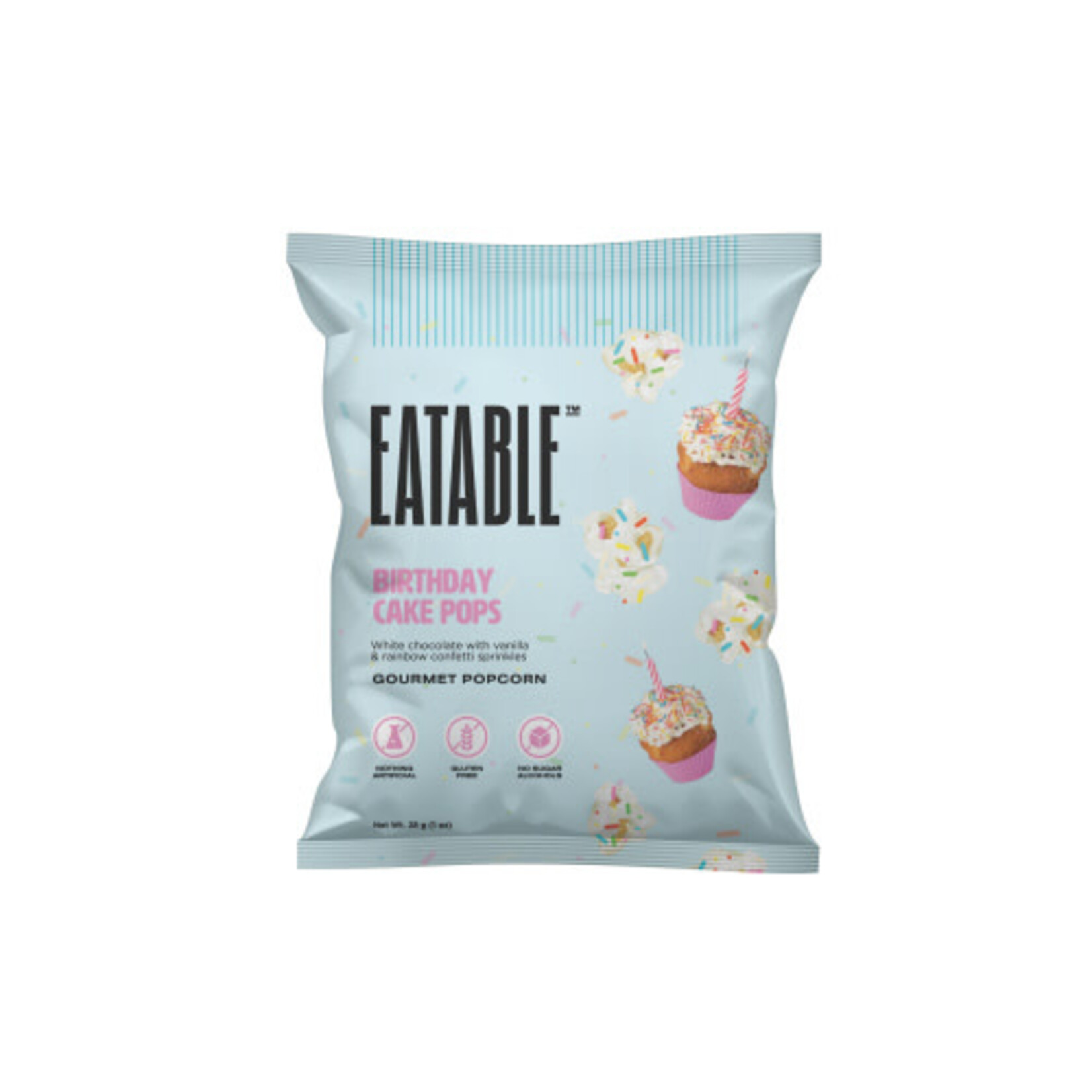 Eatable Popcorn - Mini pop gâteau anniversaire - 28 g