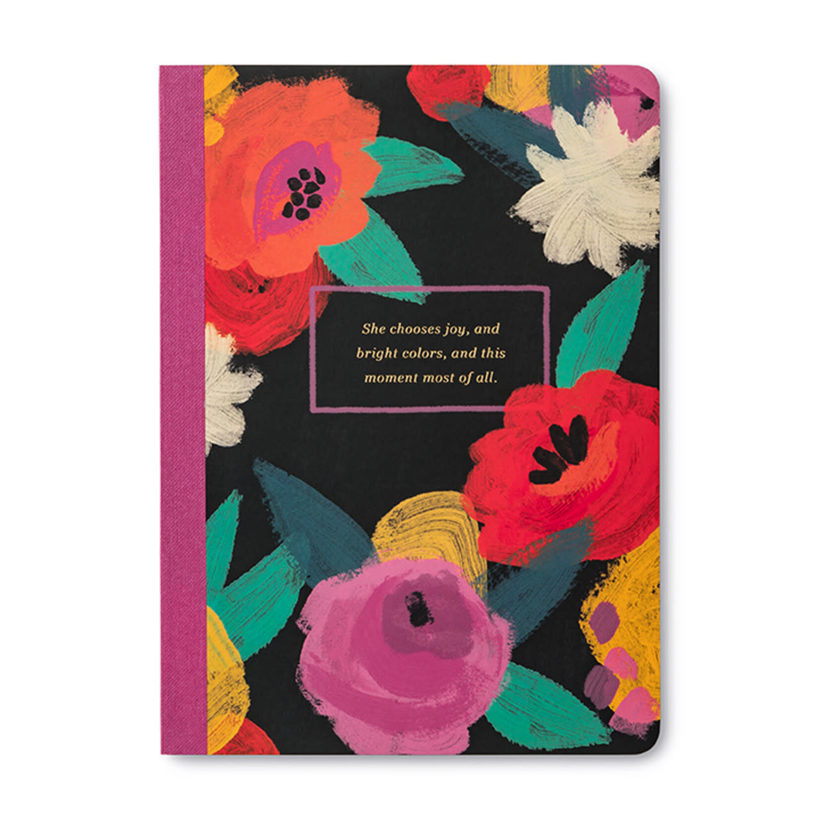 Compendium Cahier de note - She chooses joy, and bright colors, and this moment most of all.