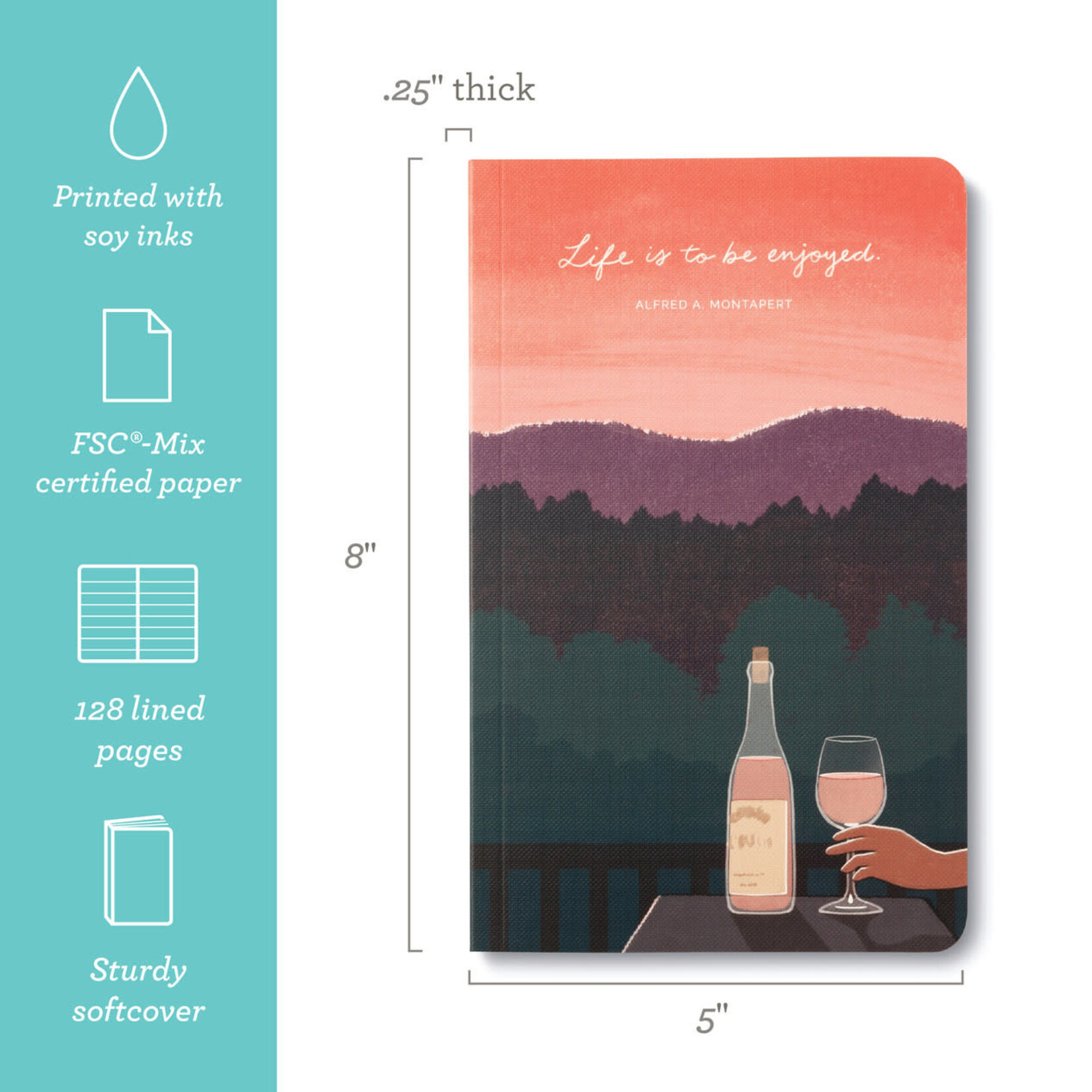 Compendium Petit cahier de note - “Life is to be enjoyed.” —Alfred A. Montapert