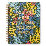 Compendium Cahier avec reliure spirale - You are here, it ts time, you are ready.