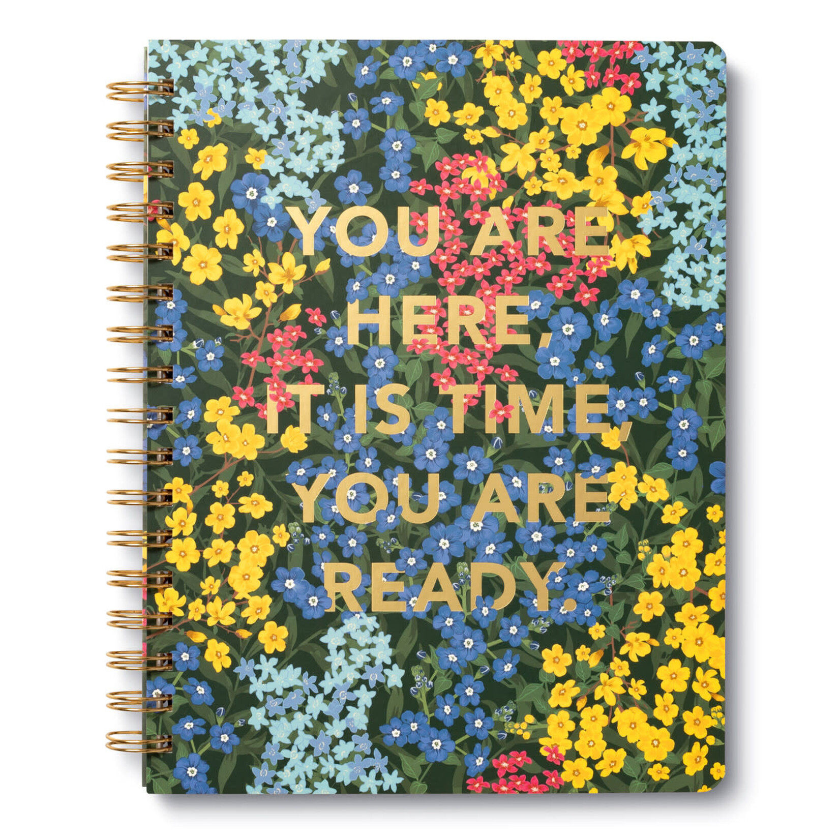 Compendium Cahier avec reliure spirale - You are here, it ts time, you are ready.